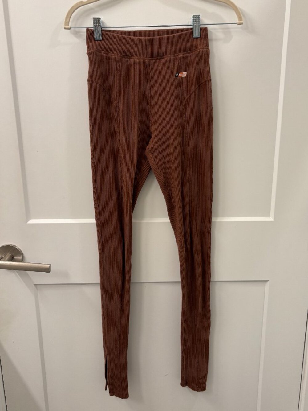 Honor the Gift Command Ribbed Leggings Split Hem High Rise Small